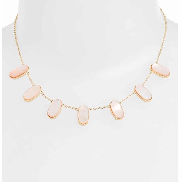 Kendra Scott mother of pearl necklace gold tone - Picture 2 of 8